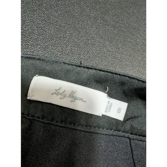 Lady Hagen Black Golf Skort Purple And White Stripe front. Zip Women Size 6 - Picture 4 of 5